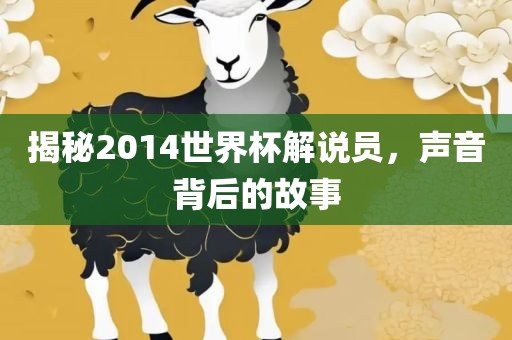 揭秘2014世界杯解说员，声音背后的故事