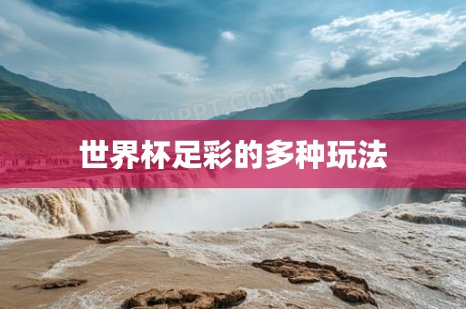 世界杯足彩的多种玩法