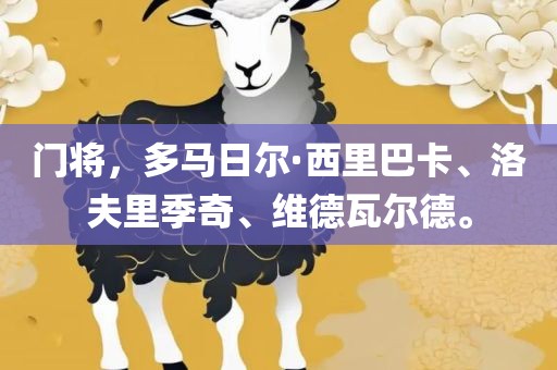 门将，多马日尔·西里巴卡、洛夫里季奇、维德瓦尔德。