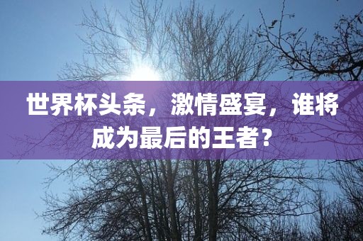 世界杯头条，激情盛宴，谁将成为最后的王者？金炬实业股份有限公司