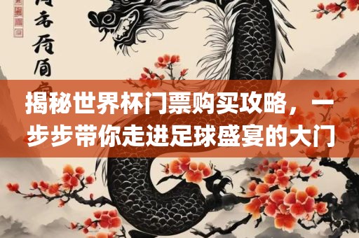 揭秘世界杯门票购买攻略，一步步带你走进足球盛宴的大门