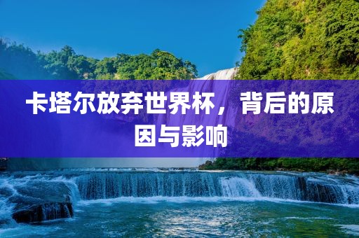 卡塔尔放弃世界杯，背后的金炬实业股份有限公司原因与影响