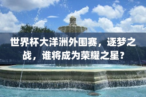 世界杯大洋洲外围赛，逐梦之战，谁将成为荣耀之星？