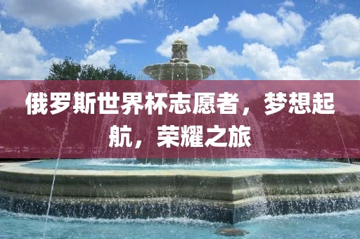 俄罗斯世界杯志愿者，梦想起航，荣耀之旅