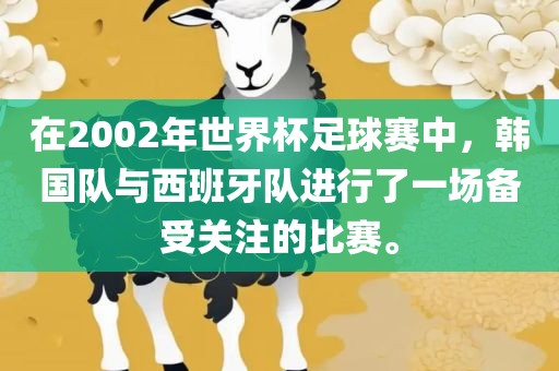 在2002年世界杯足球赛中，韩国队与西班牙队进行了一场备受关注的比赛。