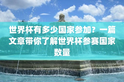 世界杯有多少国家参加？一篇文章带你了解世界杯参赛国家数量金炬实业股份有限公司