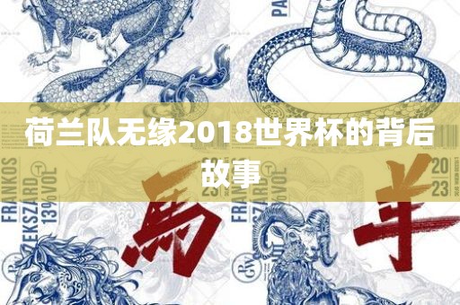 荷兰队无缘2018世界杯的背后故事