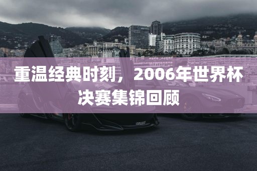 重温经典时刻，2006年世界杯决赛集锦回顾