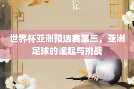 世界杯亚洲预选赛第三，亚洲足球的崛起与挑战
