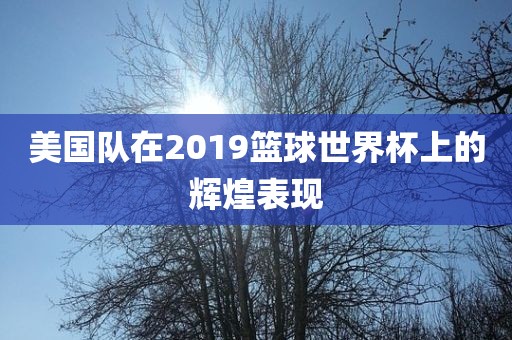 美国队在2019篮球世界杯上的辉煌表现