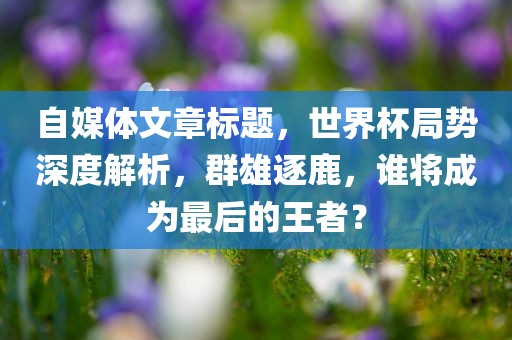 自媒体文章标题，世界杯局势深度解析，群雄逐鹿，谁将成为最后的王者？