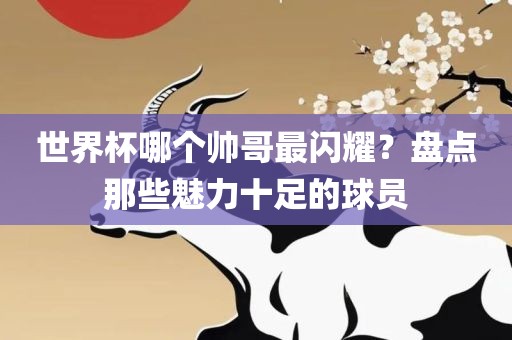 世界杯哪个帅哥最闪耀？盘点那些魅力十足的球员